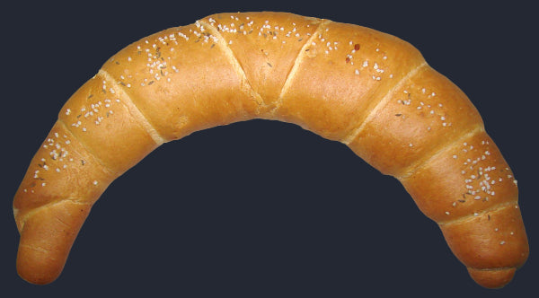 Kifli tejes, köményes, sós, óriás 200g